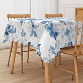 Aperturee Elegant Spring Tablecloth with Floral Patterns, for Wedding, Bridal Shower, or Formal Garden Party